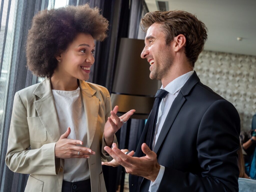 Professionals building relationships through direct marketing and meaningful face-to-face conversations.